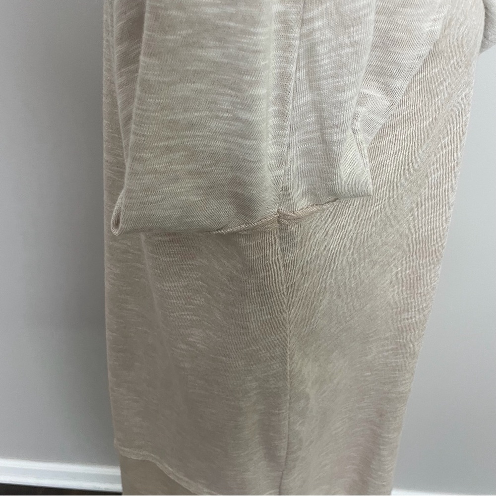 Free People Beach Top Tunic Two Body Corps Deux Cowl Relaxed Fit Lounge Oatmeal - Picture 7 of 15